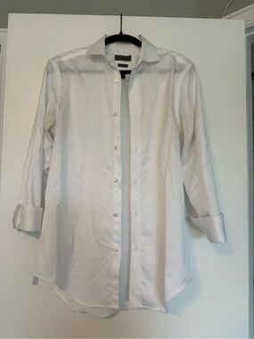 Calvin Klein White Long-Sleeve Dress Shirt